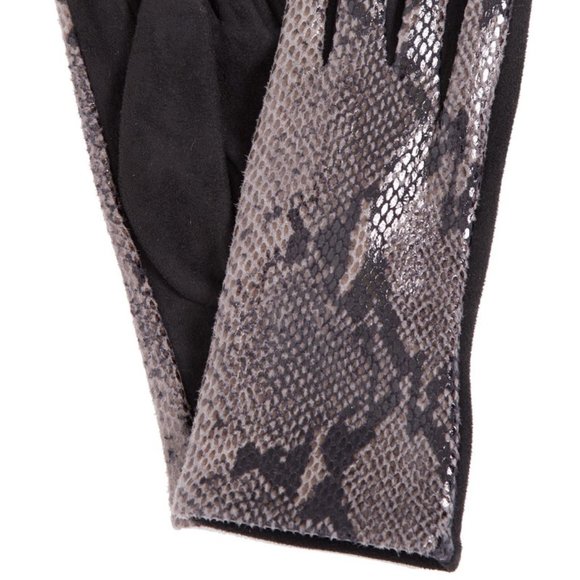 Women's Winter Snake Print Smart Touch Gloves - Picture 2 of 2